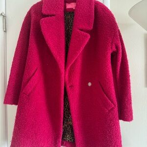 Betsey Johnson Fuchsia Teddy Jacket